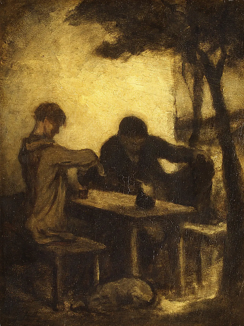 Die Trinkenden - Honoré Daumier