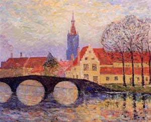 Die Brücke Leguenay in Brügge - Maxime Maufra