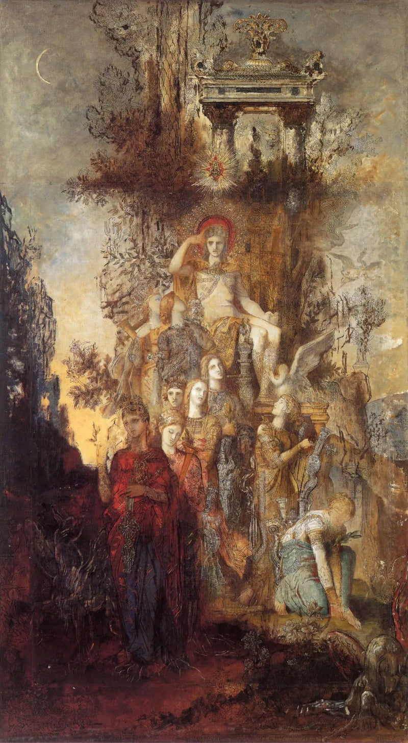 Die Musen verlassen Apoll, ihren Vater, um die Welt zu erleuchten - Gustave Moreau