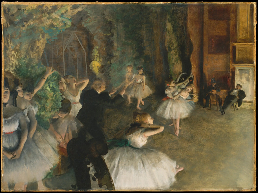 Reproduction du tableau « La répétition du ballet sur scène - Edgar Degas » par Alpha Reproduction en peinture à l’huile