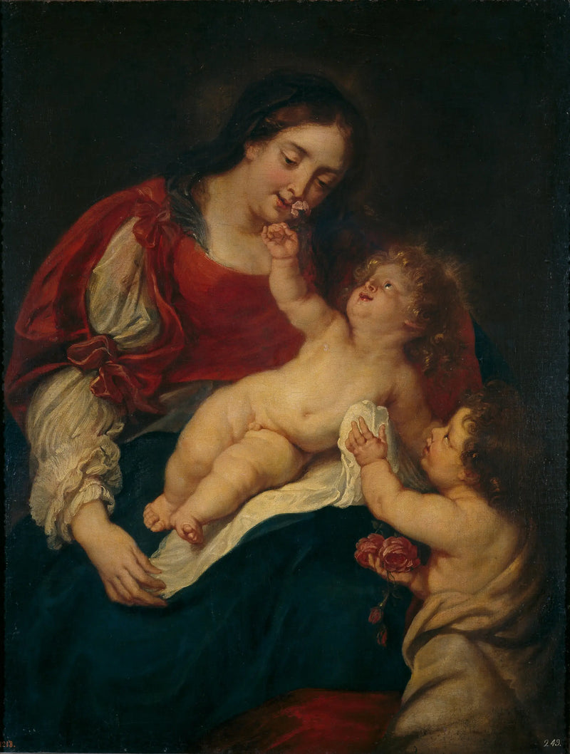 Die Madonna mit Rosen - Antoine van Dyck