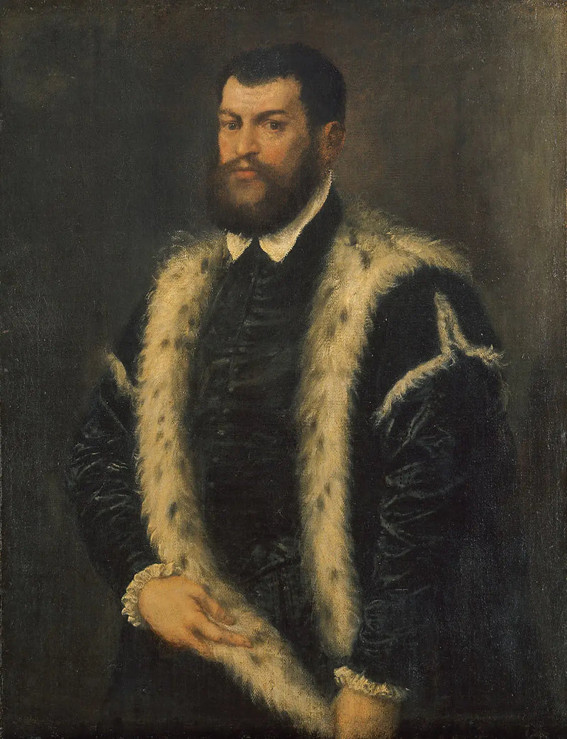 Mann mit Hermelinmantel - Titian