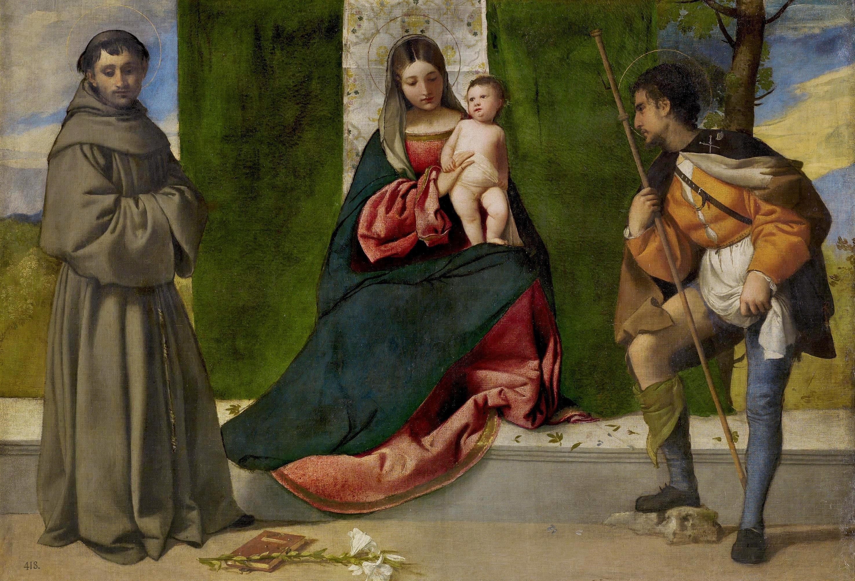 La Vierge à l’Enfant entre saint Antoine de Padoue et saint Roch - Titian - Alpha Reproduction