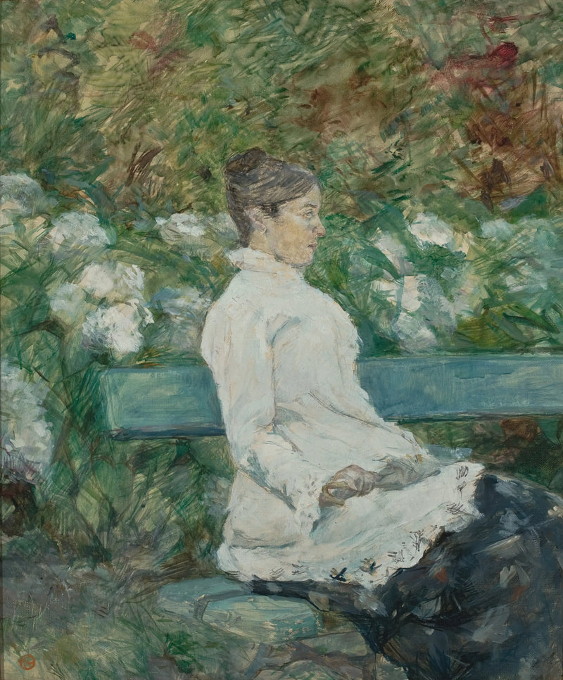 Madame die Gräfin Adèle de Toulouse-Lautrec im Garten von Malromé - Henri de Toulouse-Lautrec