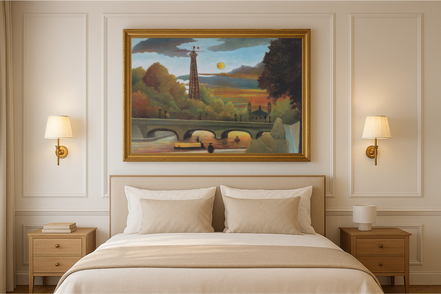 Seine und Eiffelturm bei Sonnenuntergang - Henri Rousseau