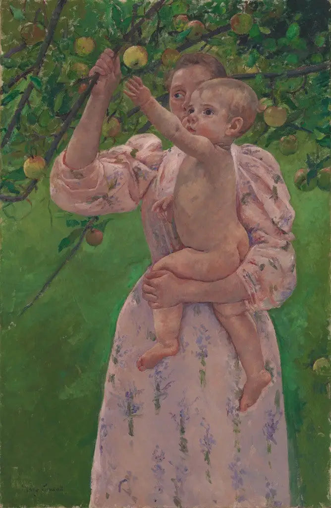 Kind, das eine Frucht pflückt - Mary Cassatt