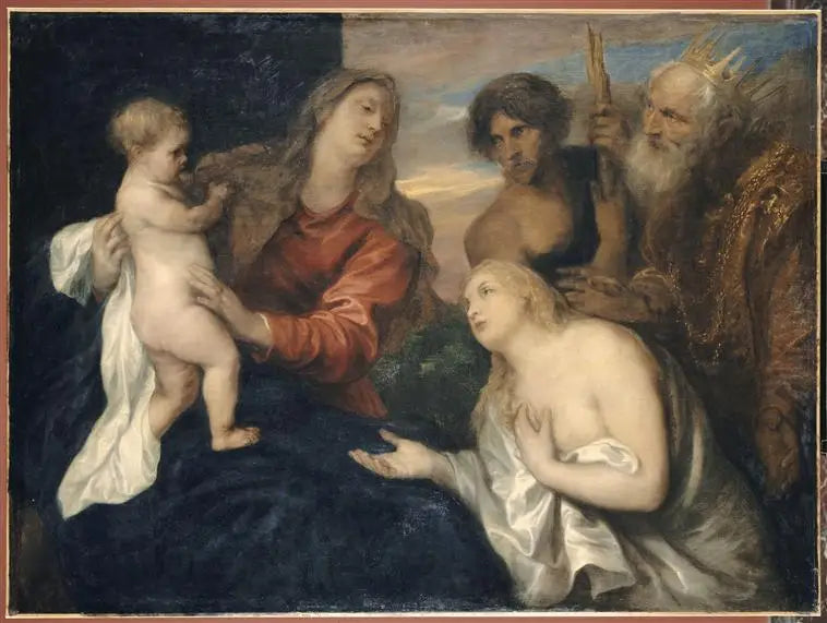 Die Jungfrau, das Jesuskind und die drei Bußfertigen - Antoine van Dyck