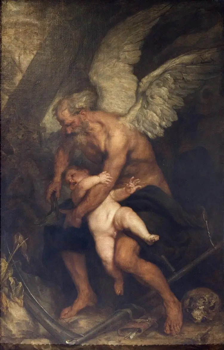 Die schneidende Zeit, die den Flügeln der Liebe - Antoine van Dyck