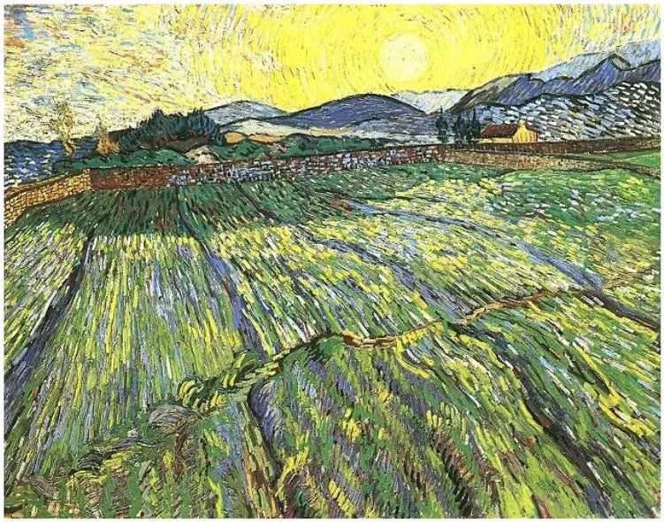 Geschlossener Hof mit aufgehender Sonne - Vincent van Gogh