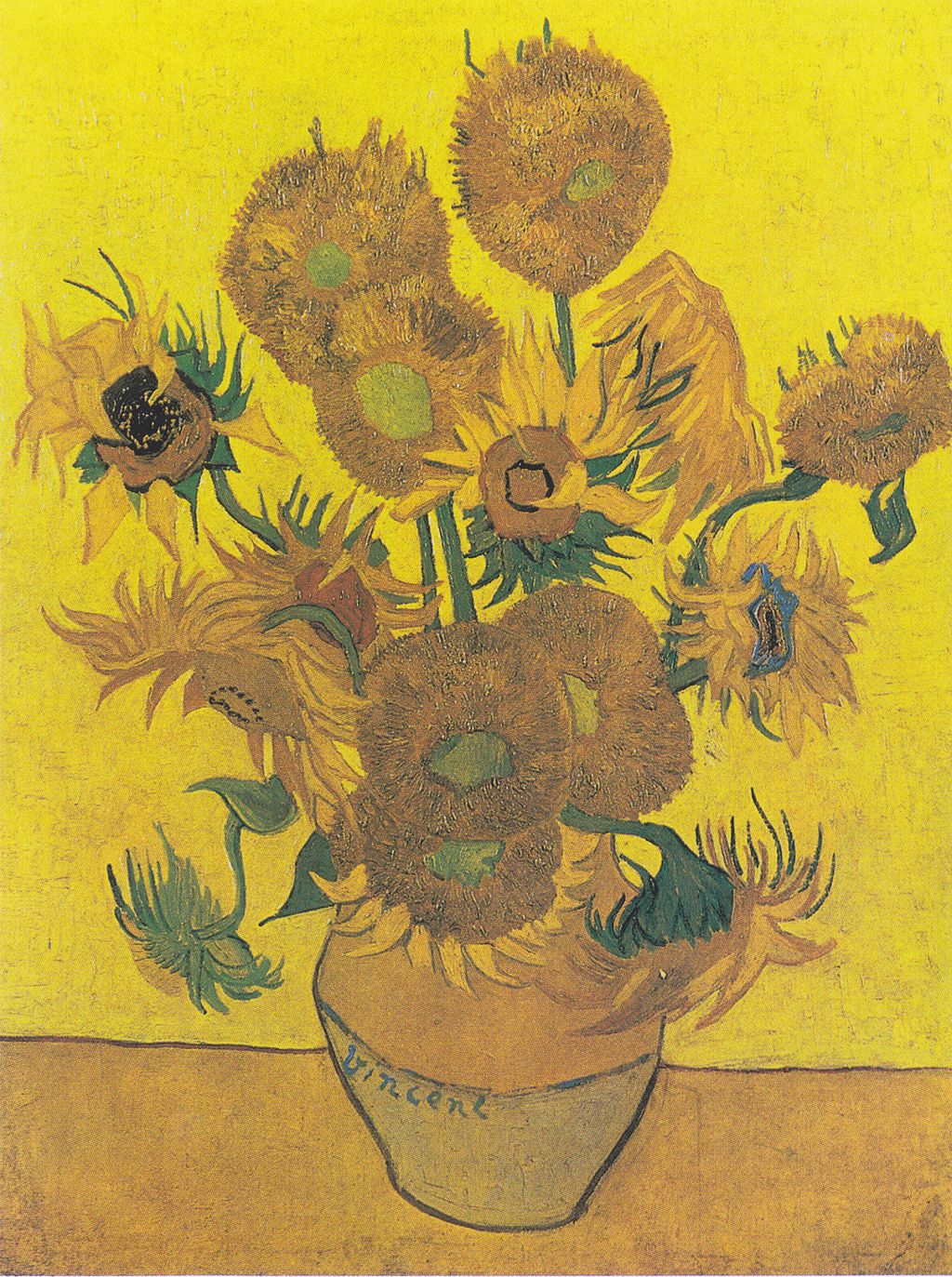 🌻 Vase mit fünfzehn Sonnenblumen – Vincent van Gogh (1888)
