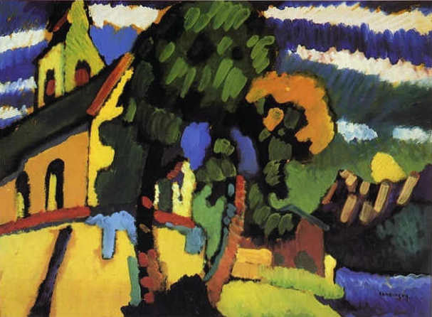 Riegsee, l'église du village - Vassily Kandinsky