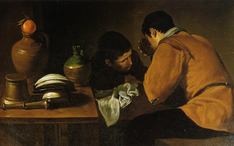 Zwei Jugendliche am Tisch - Diego Velázquez