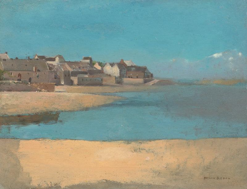 Dorf am Meer in der Bretagne - Odilon Redon