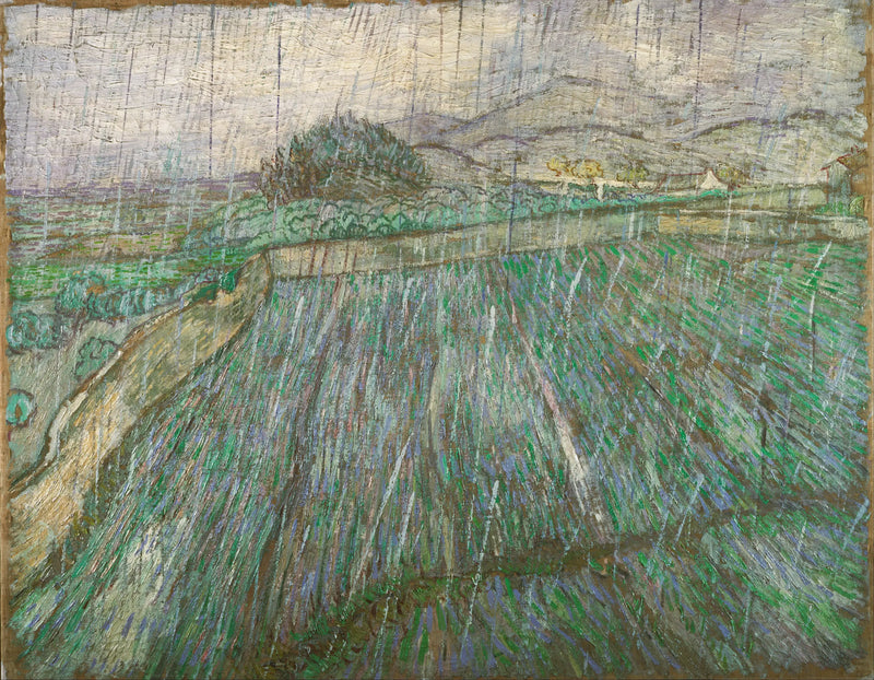 Nasses Feld im Regen - Vincent van Gogh