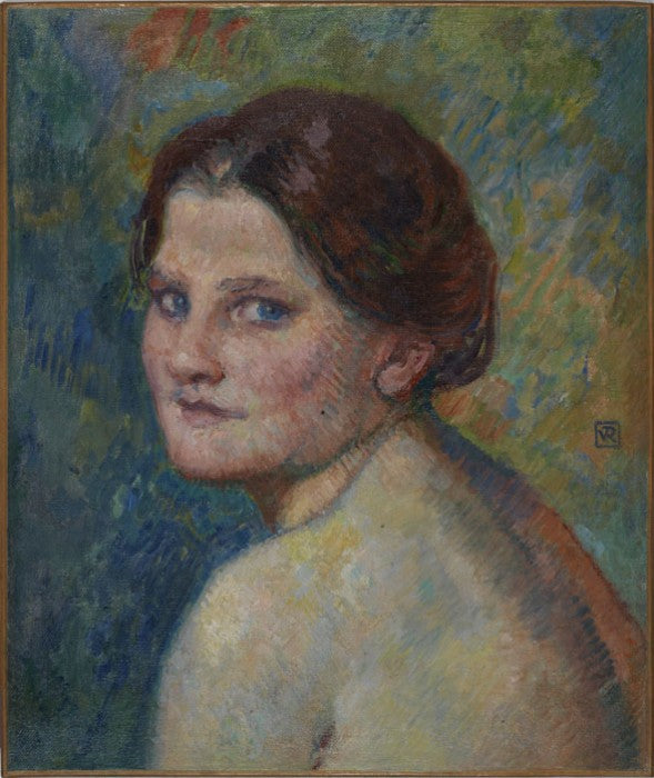 Gesicht einer Frau im Freien - Théodore van Rysselberghe