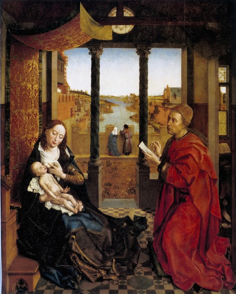 Saint Luc zeichnend die Jungfrau - Rogier van der Weyden