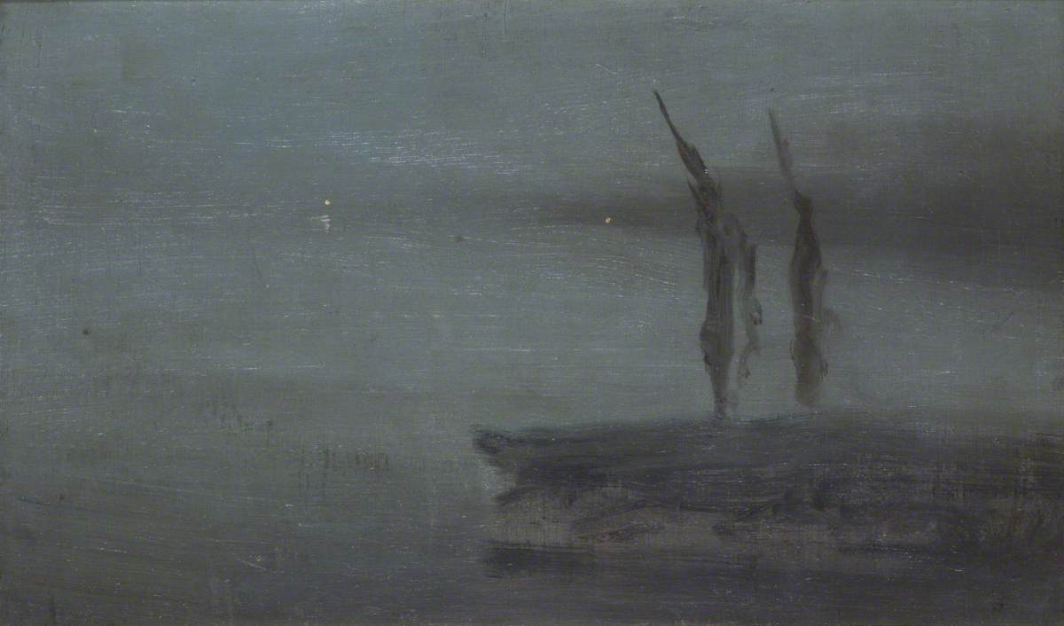 Reproduction du tableau « Nocturne - James Abbott McNeill Whistler » par Alpha Reproduction en peinture à l’huile