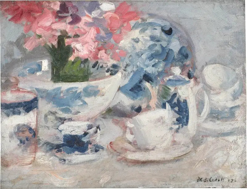 Weiß, rosa und blau - Francis Cadell
