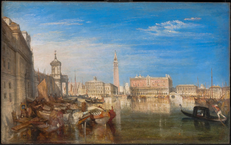 Die Seufzerbrücke, der Dogenpalast und der Zoll, Venedig. Canaletto malt - J. M. W. Turner