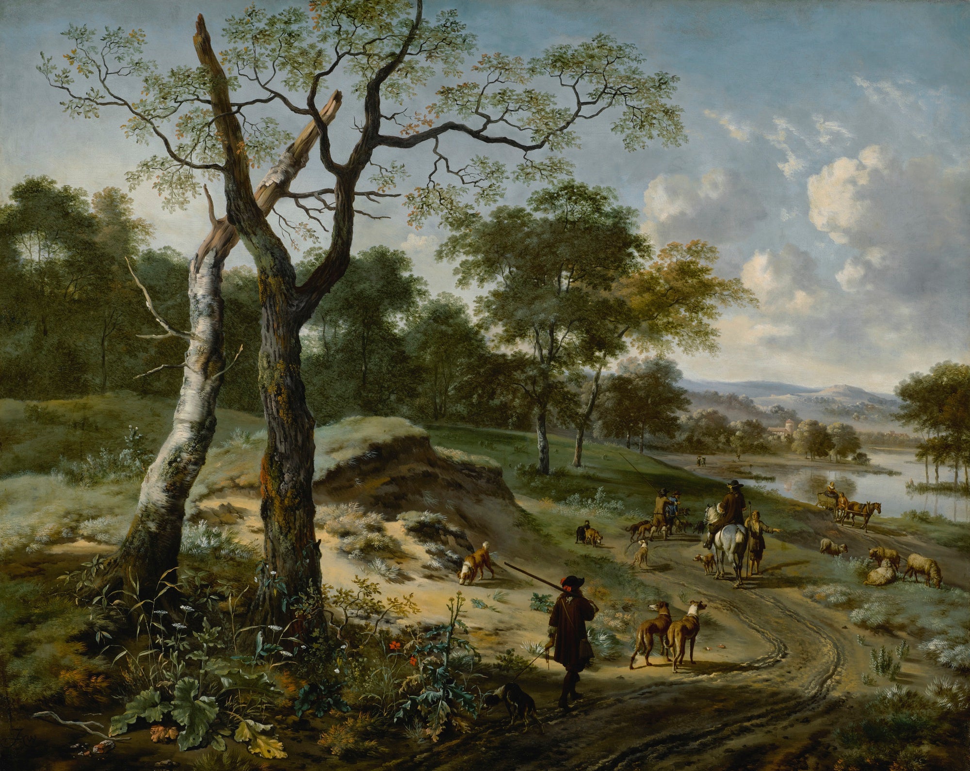 Paysage avec une rue - Adriaen van de Velde