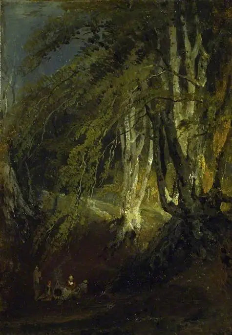 Eine Buche mit Zigeunern am Lagerfeuer - J. M. W. Turner