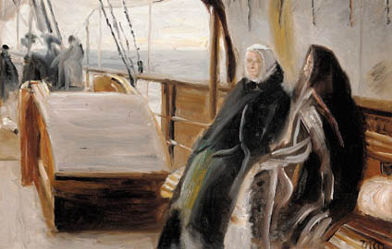 An Bord eines Segelboots. – Michael Peter Ancher