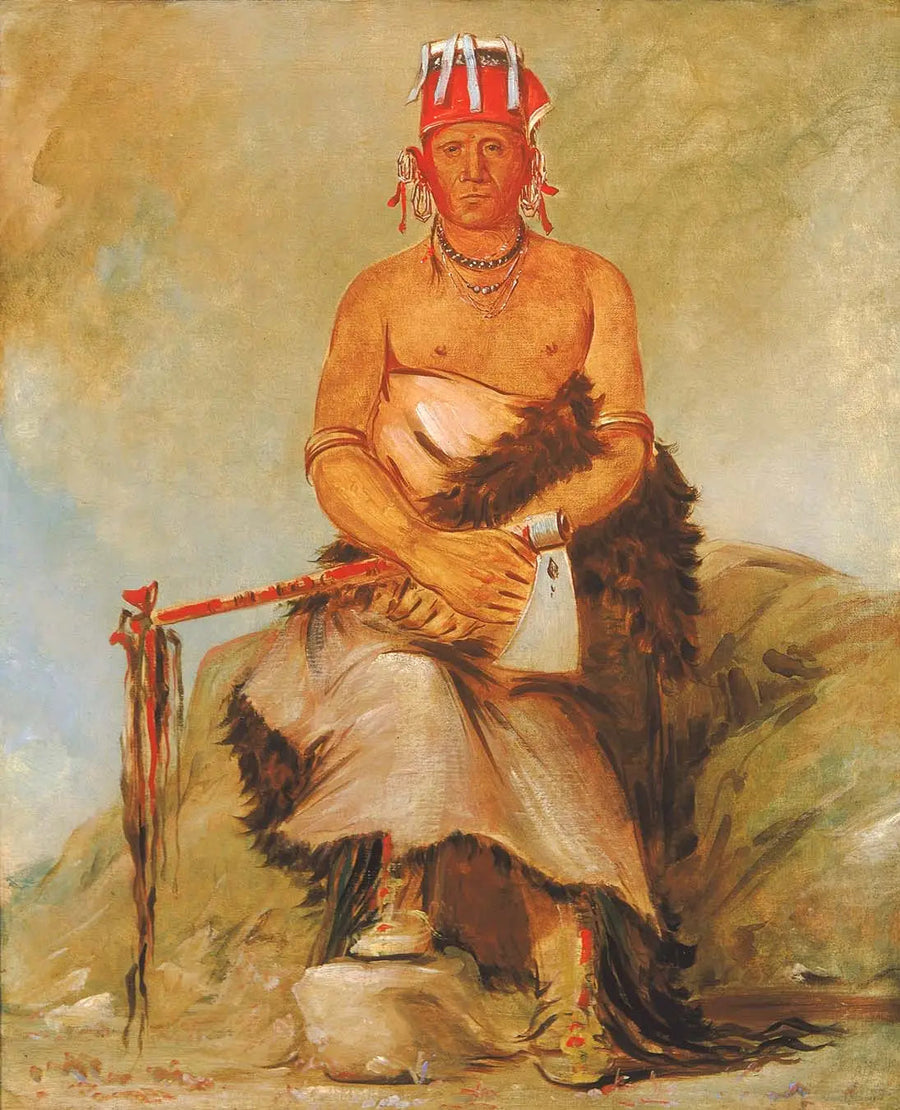 A'h-sha-la-cóots-ah, Muttermal auf der Stirn, Anführer der Pawnee-Republikaner - George Catlin