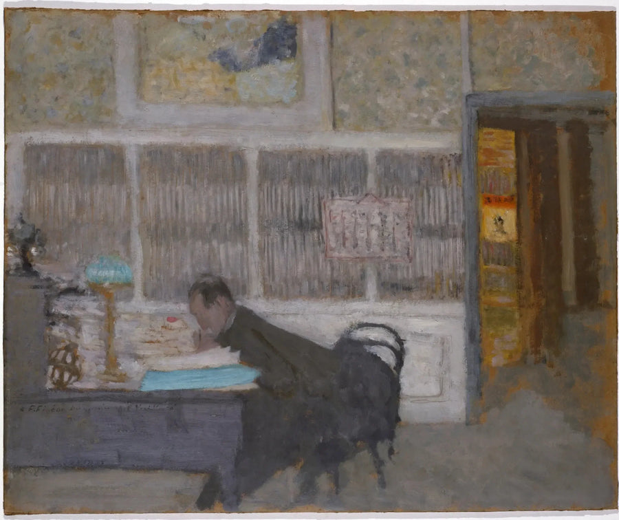 Bei der Revue blanche (Porträt von Félix Fénéon). - Édouard Vuillard