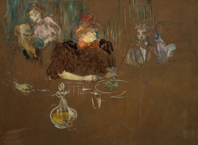 Am Tisch von Monsieur und Madame Natanson - Henri de Toulouse-Lautrec