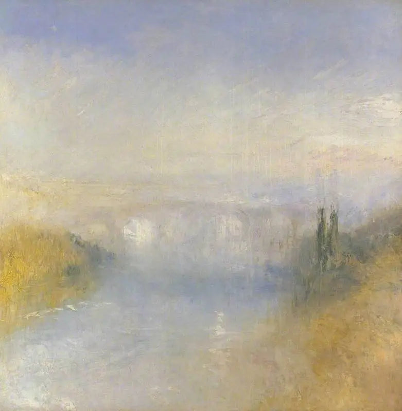 Ein Fluss von einem Hügel aus gesehen - J. M. W. Turner