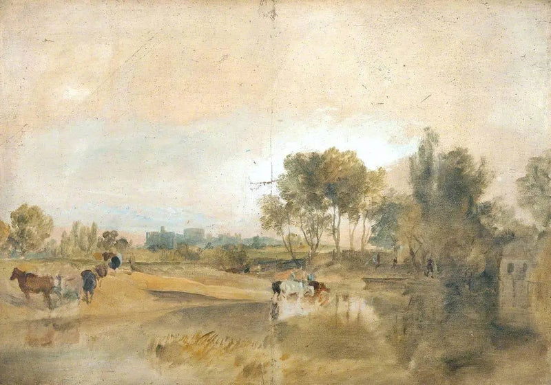 Ein Thames Nebenarm mit Windsor Castle in der Ferne - J. M. W. Turner