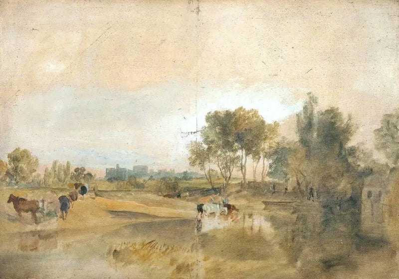 Ein Thames Nebenarm mit Windsor Castle in der Ferne - J. M. W. Turner