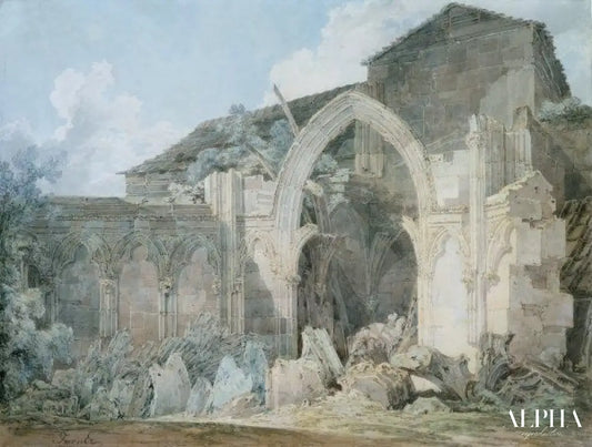 Abbaye de Glastonbury - William Turner - Reproductions de tableaux et peintures haut de gamme