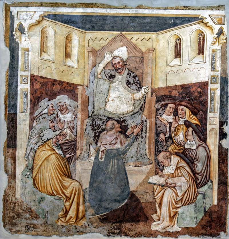Abdankung des Papstes (Geschichten der heiligen Ursula) - Tomaso da Modena