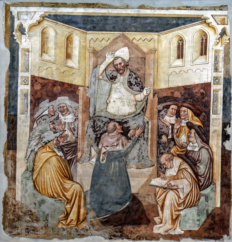 Abdankung des Papstes (Geschichten der heiligen Ursula) - Tomaso da Modena