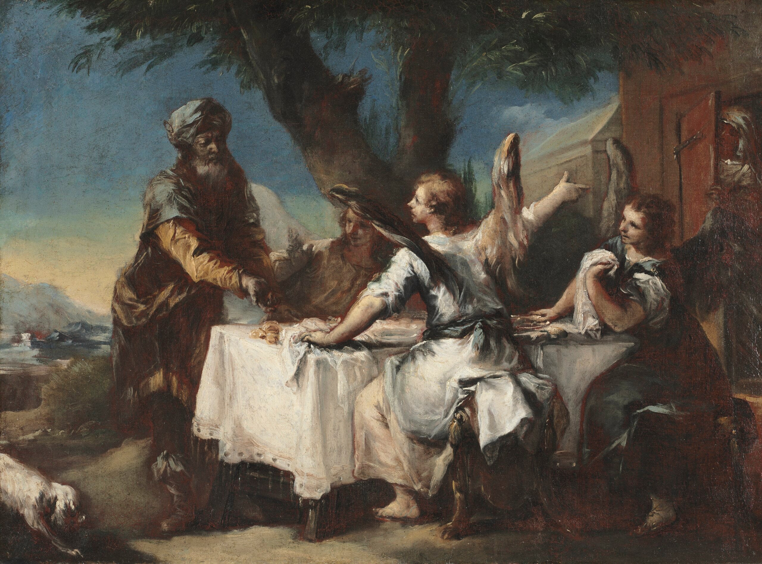 Abraham accueille les trois anges - Francesco Guardi image 1 tableau peint à l’huile sur toile