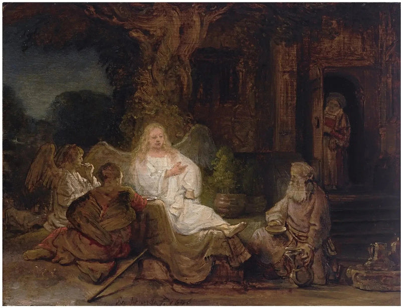 Abraham und die drei Engel - Rembrandt