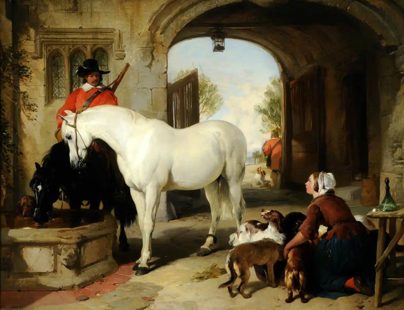 Tränke der Pferde - Edwin Henry Landseer