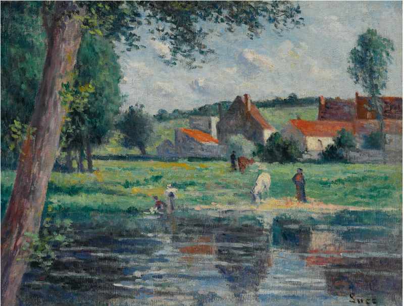 Trinkbrunnen am Ufer der Cure - Maximilien Luce