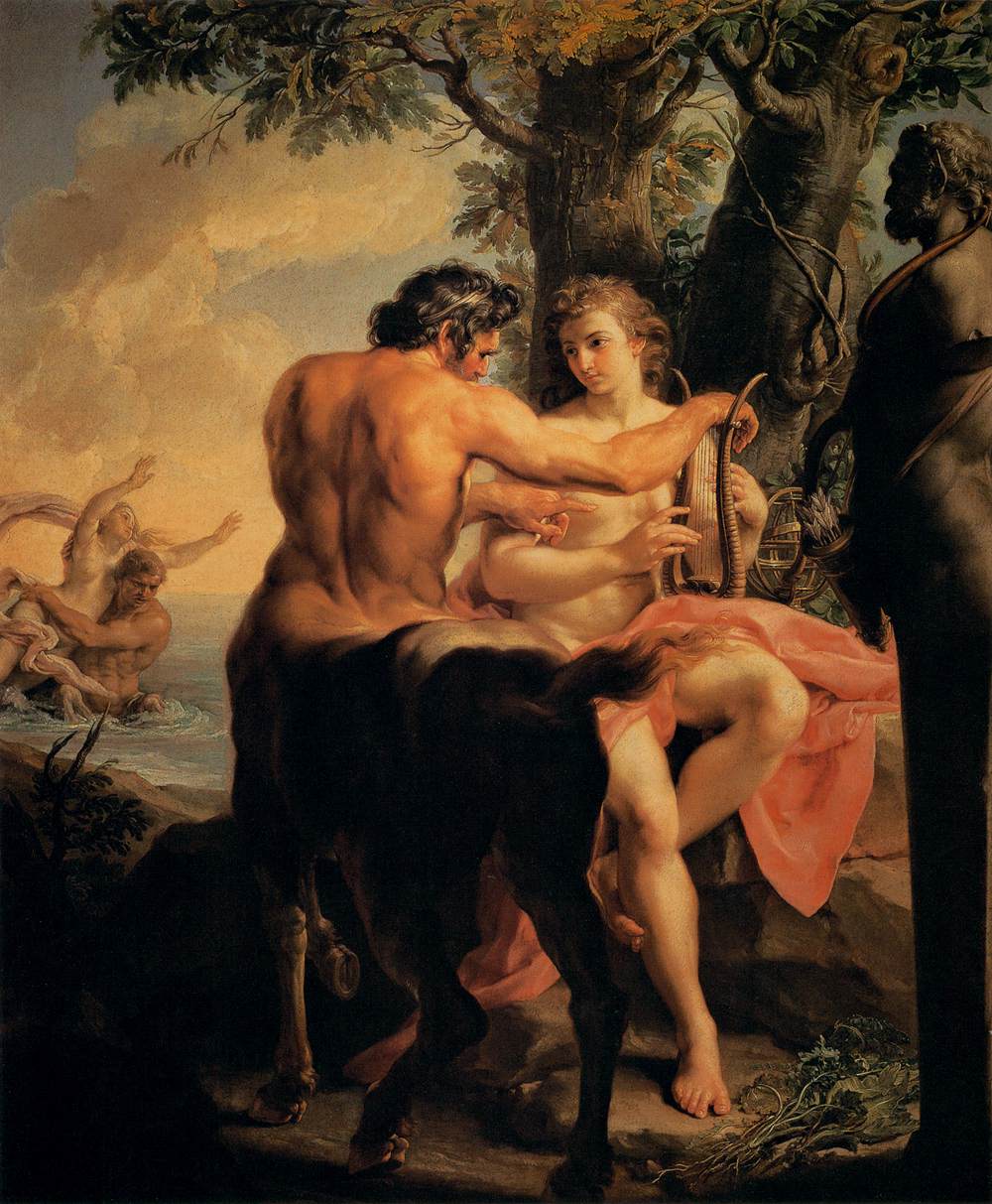 Achille et le centaure Chiron - Pompeo Batoni image 1 tableau peint à l’huile sur toile