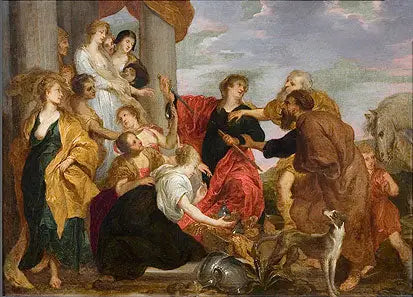 Achille erkennt die Töchter des Lykomedes