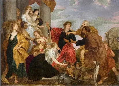 Achille erkennt die Töchter des Lykomedes