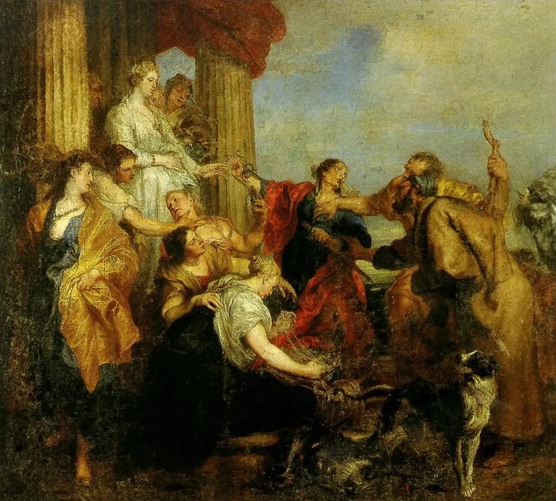 Achille anerkannt unter den Töchtern Lykomedes - Antoine van Dyck
