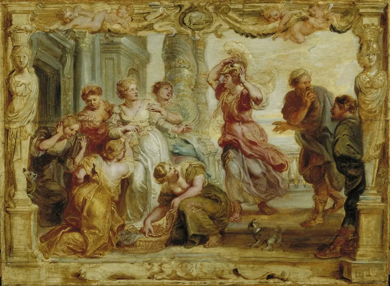Achille erkannt unter den Töchtern des Lycomedes - Peter Paul Rubens