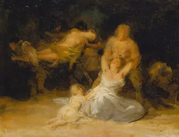 Akt der Gewalt gegen zwei Frauen - Francisco de Goya