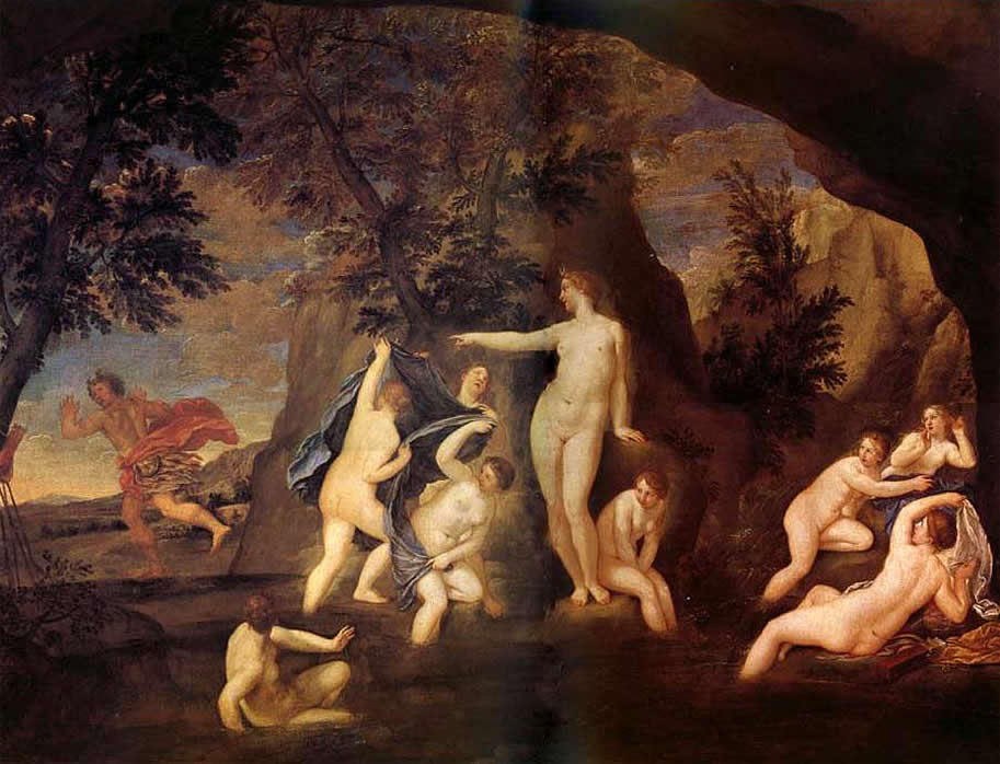 Actéon métamorphosé en cerf - Francesco Albani image 1 reproduction artisanale de tableau