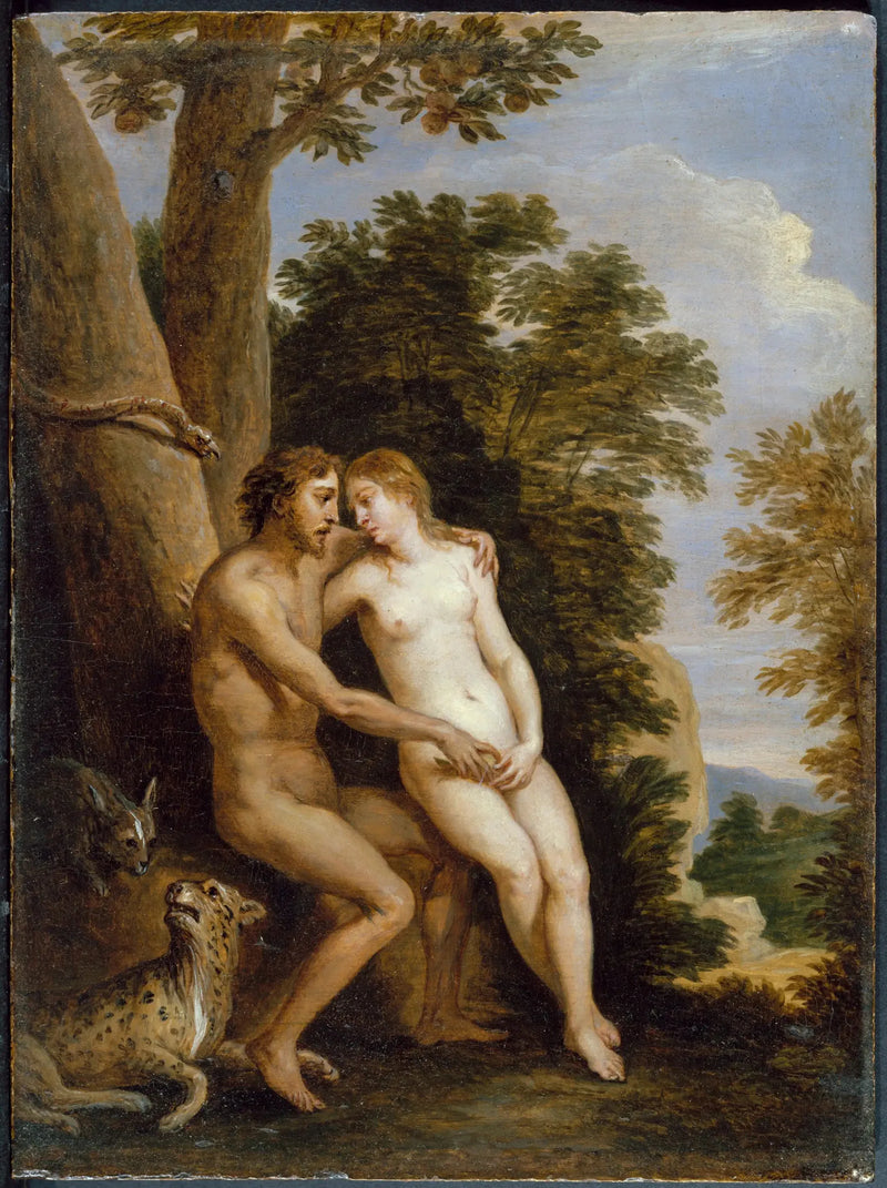 Adam und Eva im Paradies - David Teniers der Jüngere