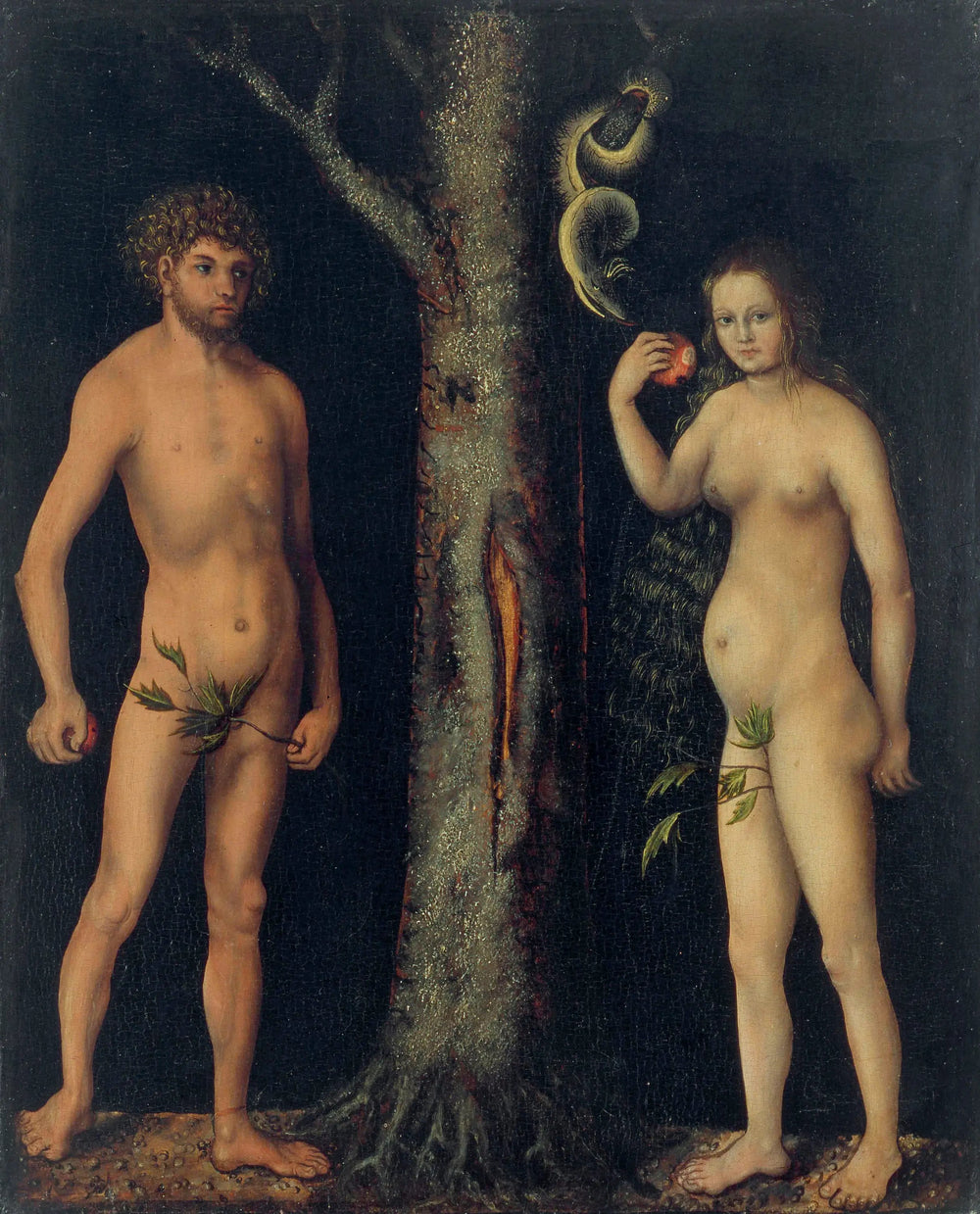 Adam et Ève - Lucas Cranach the Elder image 1 copie de tableau peinte à la main