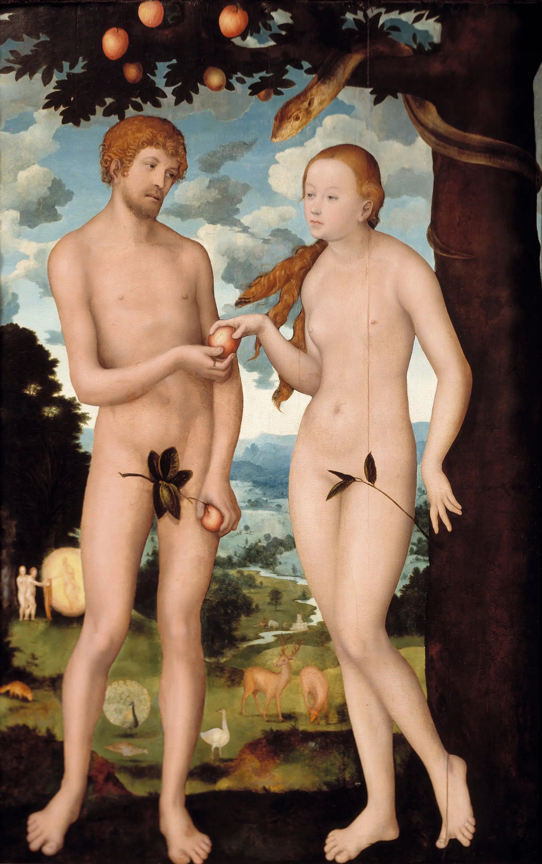 Adam et Ève - Lucas Cranach the Elder image 1 reproduction de peinture à l’huile