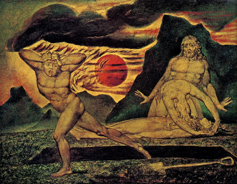 Adam und Eva finden die Leiche von Abel - William Blake